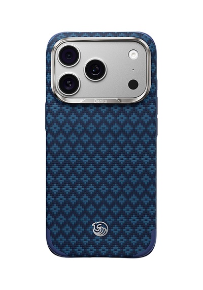 Apple iPhone Uyumlu 18 Pro Max Kılıf M-safeli Yüksek Çerçeveli Benks Armorgrid Armoredge X9 Kevlar Karbon Laciver Lacivert