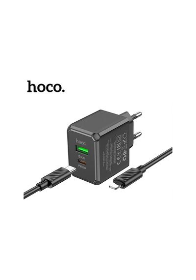 Hoco Cs14a Ocean Pd20w+qc3.0 Girişli Hızlı Şarj Başlığı Ve Type-c To Apple     Uyumlu iPhone Lightning Kablo- 5775