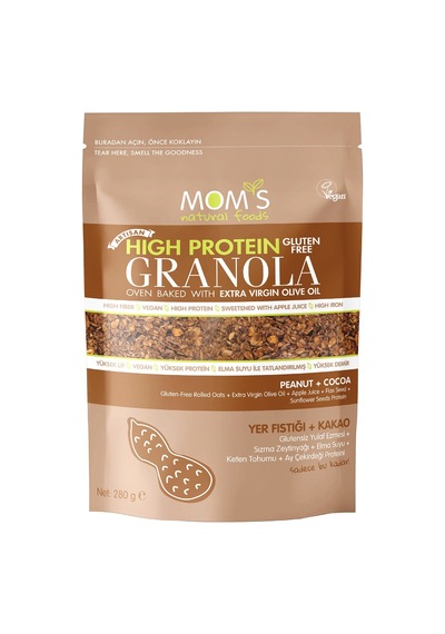 2 Adet Mom's Glutensiz Yer Fıstığı Kakao Granola 280 G