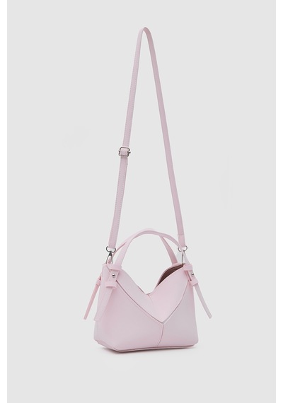 Shule Bags Rada Asimetrik Charmlı El Ve Çapraz Sakura Pembe Açık Pembe