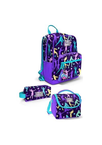Coral High Mor Voleybol Desenli 3 Lü Okul Çanta Seti Set0123636