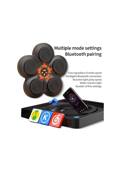 Led Işık Akıllı Bluetooth Müzik Boks Makinesi Ev Yumruksuz Duvara Monte Elektronik Boksör Çocuk Eldivenleri