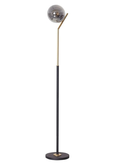 Luzarana Elit Sarı-Siyah Metal Gövde Füme Camlı Tasarım Lüx Yerden Ayd...