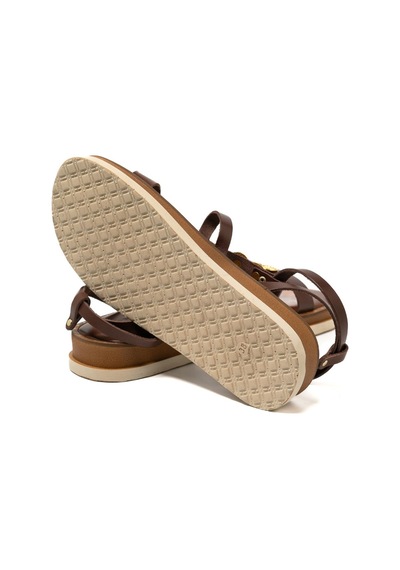 148 Brown Sandalet Kadın 262185 Myconian 2025 Greek Sandal Kahverengi