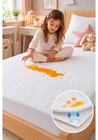 Sıvı Su Geçirmez %100 Pamuklu Alez Bebek Çocuk Yatak Koruyucu Park Beşik Kreş Anaokulu Alt Islatma 70x130