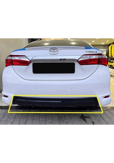 Toyota Corolla Twin Difüzör Difizör Plastik Parlak Siyah 2013 2014 2015 2016 2017 Arka-difizör-bodykit-ek