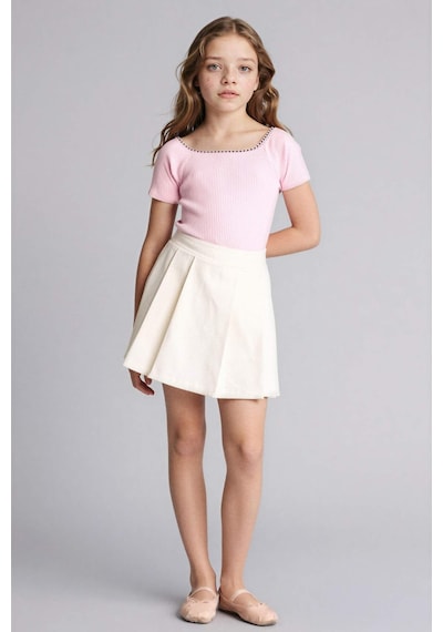 Defacto Gabardin Etek Kız Çocuk E2648a826spwt34 Beyaz-wt34