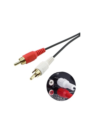3.5Mm Stereo To 2 Rca Kablosu Aux Tos Ses Sound Audio 5 Metre