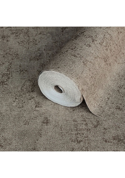 Adawall Muse Koleksiyonu- 25105-6 Kahverengi Textile Dokulu Duvar Kağıdı 1.06x15.6m, 16.5m²