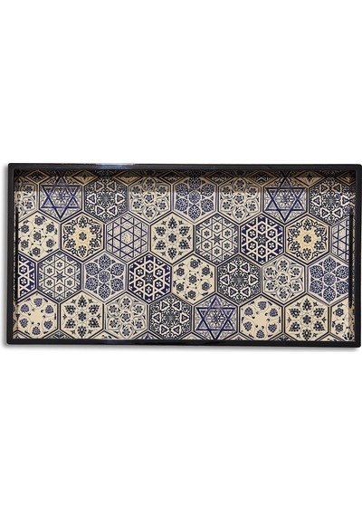 Pasabahce Çinili Tepsi 35x18x3.5 Cm - 1 Adet Cok Renkli