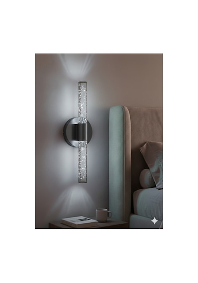 Bubbleflux Large 51 Cm Modern Tasarım Led Aplik - Duvar Lambası - Siyah - Elektrikli - Rgb Kumandalı Siyah Rgb Elektrikli Kumandalı
