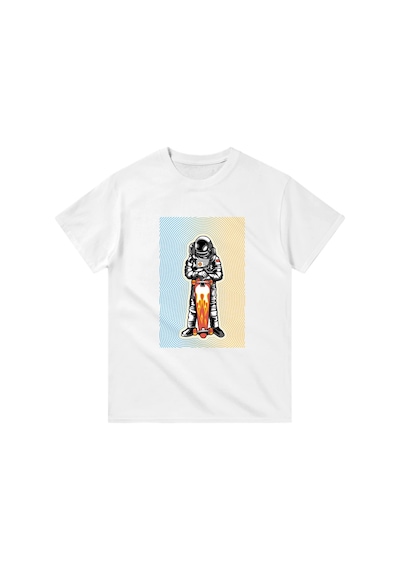 Paybuy Erkek Astronot Kaykay Baskılı Tişört %100 Pamuk Rahat Kesim Kalın Beyaz Paybuy Erkek Astronot Kaykay Baskılı Tişört %100 Pamuk Rahat Kesim Kalın Beyaz