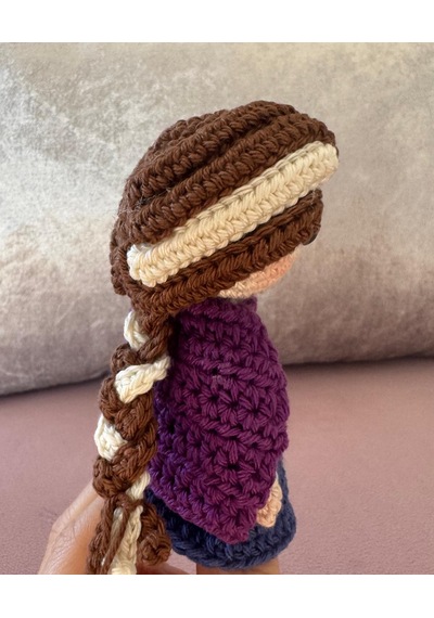 Mini Anna Amigurumi Oyuncak Bebek 11 Cm 002