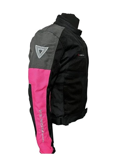 Venom Motosiklet Montu Women Tourex 4 Mevsim Ce Sertifikalı Touring Long Motor Lady Mont Siyah-pembe Çok Renkli