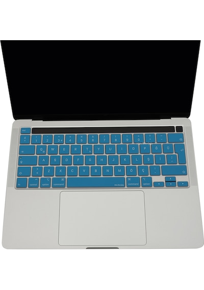 Apple Uyumlu MacBook Pro Klavye Koruyucu 13inç M1-m2 Türkçe Q Touchbarlı A2251 A2289 A2338 A2141 İle Açık Mavi