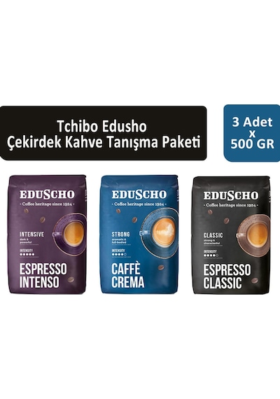 Tchibo Eduscho Çekirdek Kahve Tanışma Paketi 500 Gr X 3 Adet Çekirdek