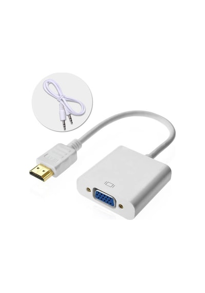 Hdmi To Vga Ses Çıkışlı Kablo Çevirici Dönüştürücü  Adaptör