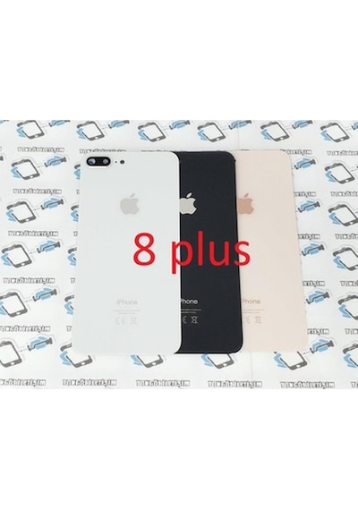 Apple Uyumlu iPhone 8 Plus Arka Pil Kapak Kamera Lensli ( Yazılı Cam) (141081366)