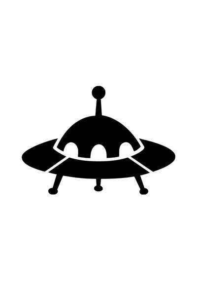 Ufo Sticker Duvar Dekor Sticker 40 X 28 Cm