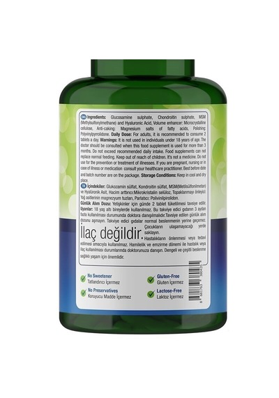 Natures Supreme Glucosamine Chondroitin Msm Hyaluronic Acid 60