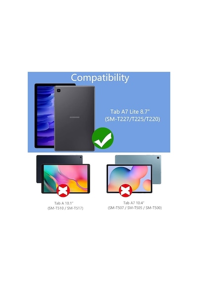 Samsung Galaxy Tab A7 Lite 8.7" T220/t225/t227 Uyumlu Arka Şeffaf Kılıf, Ultra İnce Silikon Ve Darbeye Dayanıklıdır
