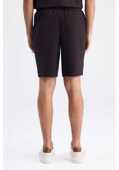 Twn Slim Fit Kahverengi Düz Örme Şort 6ec136172453m 201