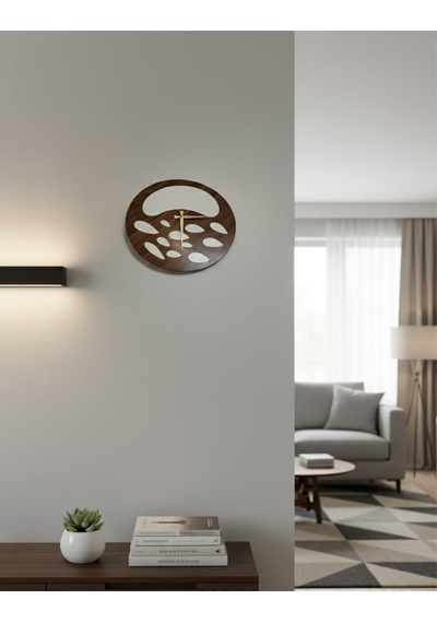 Nova Model Duvar Saati 50 X 50 Cm - Duvar Dekorasyon Ürünleri Ceviz Beyaz