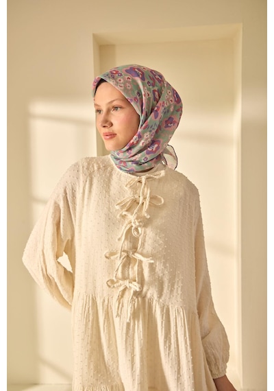Silk Home Soft Eşarp 73090-20 Pastel Yeşil, Eflatun, Pembe, Somon Pembe