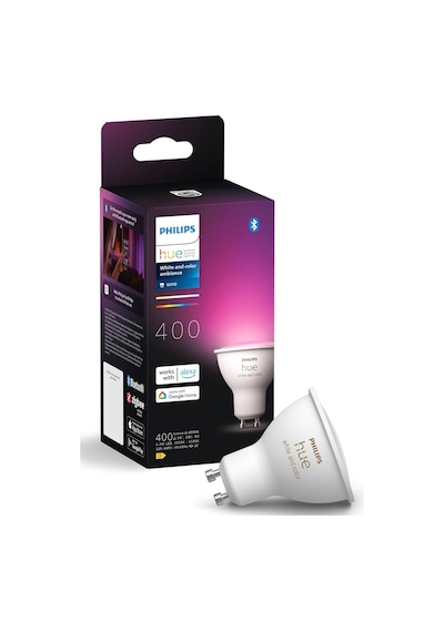 Philips Hue 4.2w Renkli Akıllı Spot Ampul Gu10 Bluetooth Uyumlu, Çok Renkli