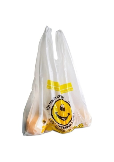 Gülenyüz Baskılı Orta Boy Rulo Poşet 1 Rulo 100 Adet 25 x 45 CM
