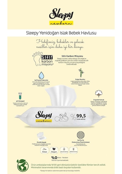 Sleepy Sensitive Islak Havlu 12X90 Lı 1080 Yaprak