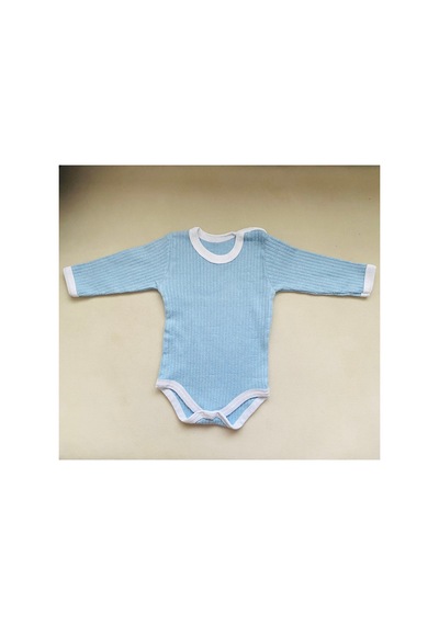 Pirinç Bebe Bebek Fitilli Body Mavi - 653232419 Mavi