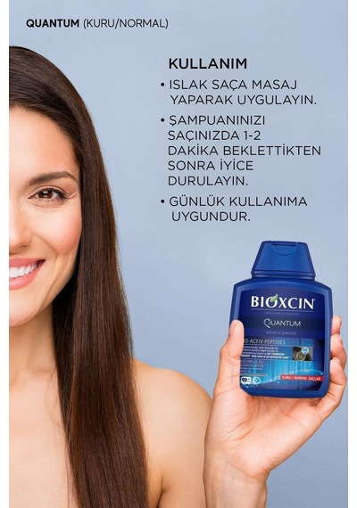 Quantum Kuru & Normal Saç Şampuanı Saç Dökülmesine Etkili 300 Ml 3x3
