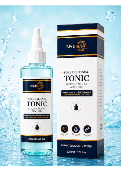 Begısun %6 Glikolik Asit Aha+bha Gözenek Sıkılaştırıcı Ve Arındırıcı Yüz Toniği 200 Ml