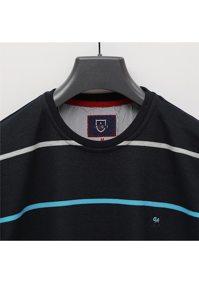 Dio Rise Erkek Uzun Kol İnce Bisiklet Yaka Sweatshirt - Czt-178 - Lacivert Lacivert