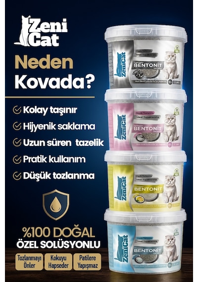 Marsilya Sabunlu Bentonit Kedi Kumu 5 Lt İnce Taneli, Güçlü Topaklanan, Ferah Koku