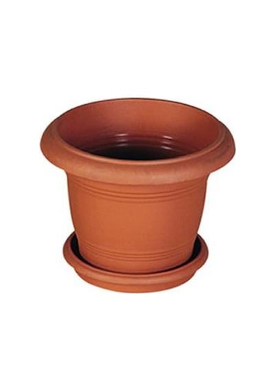 Omnipazar Sy-5900 Kahverengi Yuvarlak Antik Saksı Takımı 3 Lt No