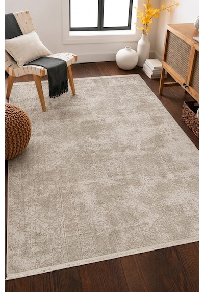 Hernes Krem Salon Oturma Odası Çocuk Odası Yatak Odası Halısı Hm-6020