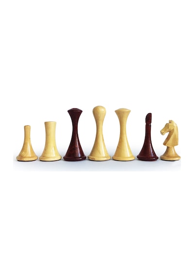 El Yapımı Şimşir Ahşap Modern Satranç Taşı 77mm