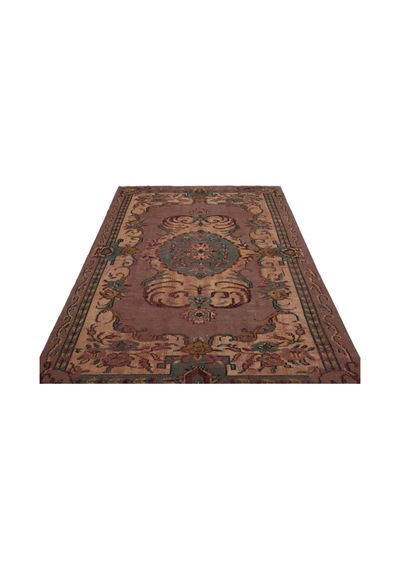 El Dokuması Vintage Yün-pamuk Naturel Halı 27404 175 X 275 Cm Çok Renkli