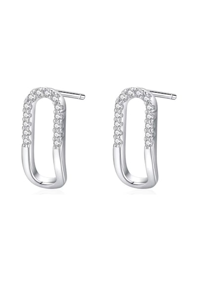 Brezza Lusso Jewelry Timeless Series Sonsuz Bağ Oval Kadın Gümüş Küpe Gümüş