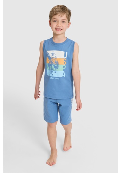 U.s. Polo Assn. Erkek Çocuk Mavi Pijama Takım 50328630-vr036