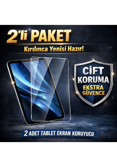 Samsung Galaxy Tab S7+ Plus Sm-t970 12.4" Uyumlu 2'li Paket Tablet Ekran Koruyucu