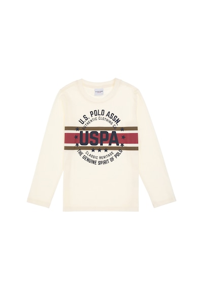 U.S. Polo Assn. Erkek Çocuk Krem Bisiklet Yaka Süprem Sweatshirt 50316535-VR256 U.S. Polo Assn. Erkek Çocuk Krem Bisiklet Yaka Süprem Sweatshirt 50316535-VR256