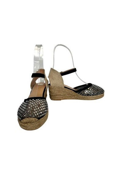 Kemal Tanca 877 T01 Kadın Dolgu Topuklu Espadril Siyah