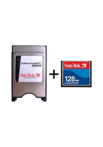 Sandisk 128 Mb Compact Flash Hafıza Kartı+pmcıa Compact Flash Kart Okuyucu