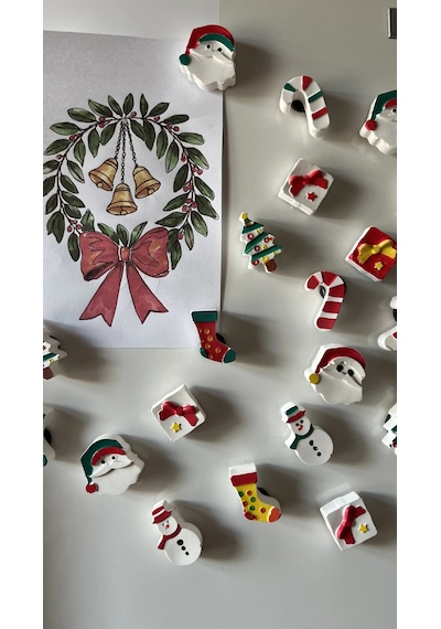 Yılbaşı Özel Dolap Süsü/magnet 6lı