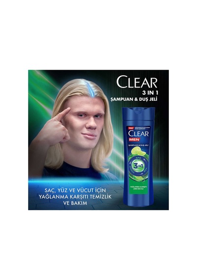 Men 3in1 Şampuan & Duş Jeli Yağlanma Karşıtı Lime Özü 350 Ml X4