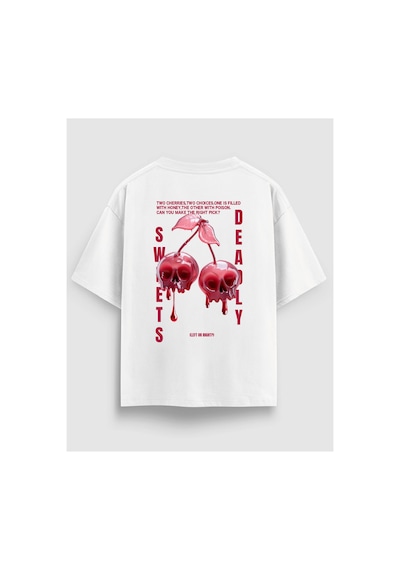 Yolo Street Kuru Kafa Kiraz Baskılı Oversize Beyaz Tişört %100 Pamuk Unisex Streetwear Sırt Baskı Beyaz Yolo Street Kuru Kafa Kiraz Baskılı Oversize Beyaz Tişört %100 Pamuk Unisex Streetwear Sırt Baskı Beyaz