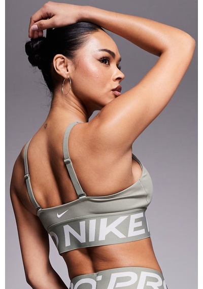 Nike Pro Indy Plunge-support Bra Kadın Spor Bra Haki